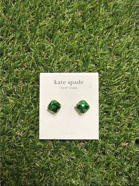 Kate Spade New York Green Gemstone Square Stud Earrings